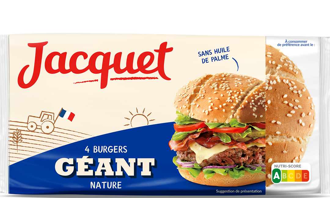 4 PAINS HAMBURGER NATURE GEANT JACQUET BUN'S