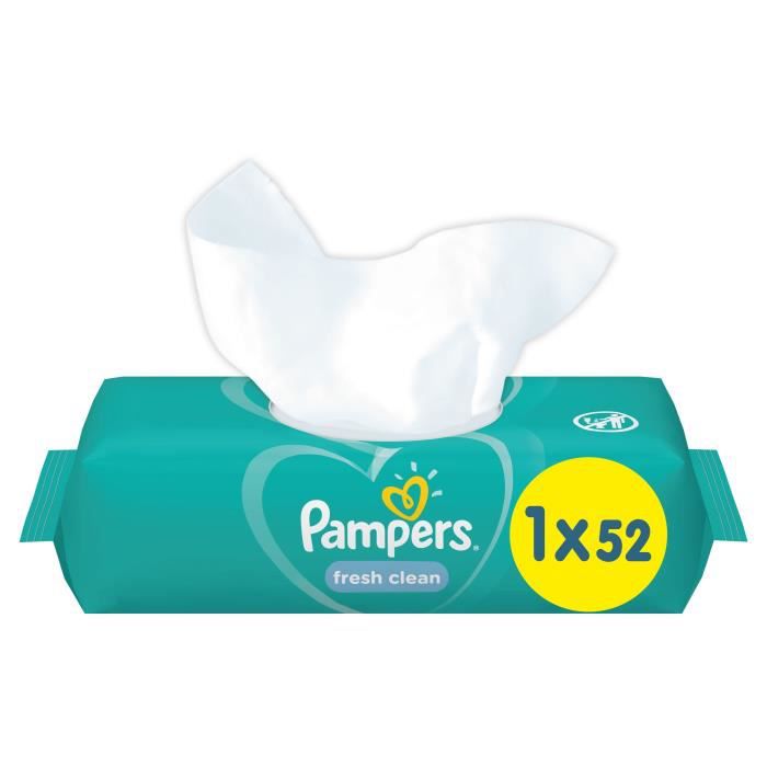 52 LINGETTES FRESHCLEAN PAMPERS