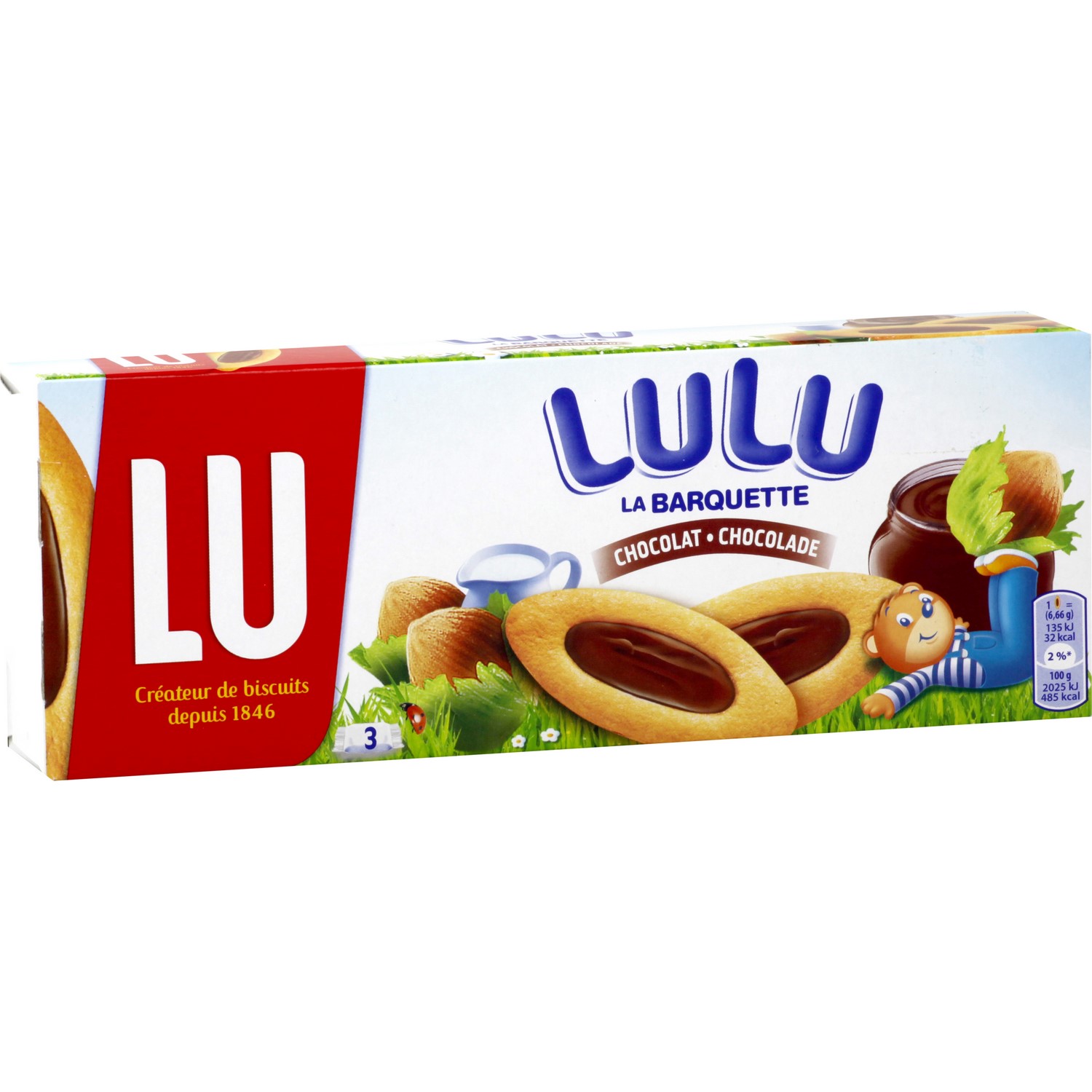 BARQUETTE PULPE DE FRAISE 120G LULU
