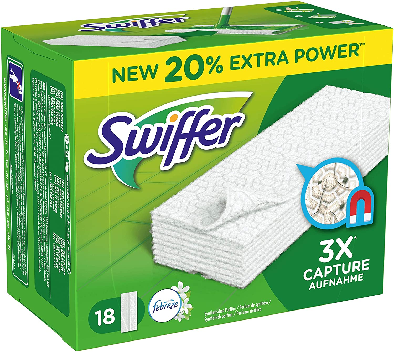 LINGETTE X18 SWIFFER DRY FEBREZE