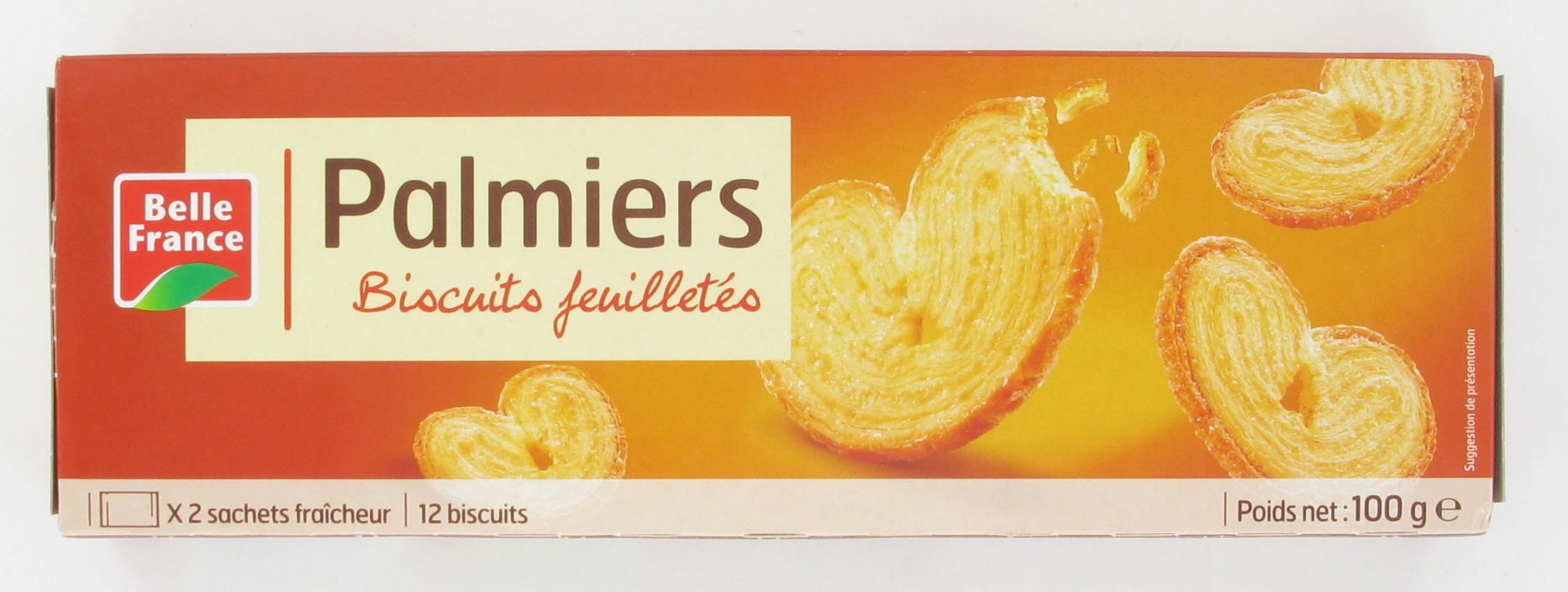 PALMIERS FEUILLETES 100G BELLE FRANCE