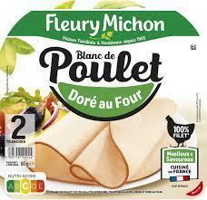 2 T.BLANC POULET DORE AU FOUR 80G FLEURY.MICHON