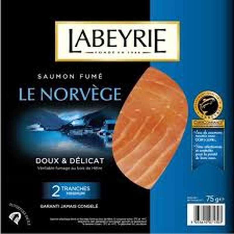 2 T.SAUMON FUME ATLANTIQUE NORVEGE LABEYRIE