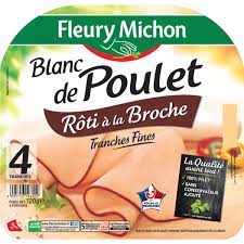 4 T.FINE FILET POULET BROCHE 120G F.MICHON