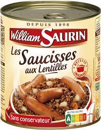 44 SAUCISSES LENTILLES W.SAURIN
