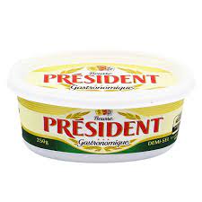 BEURRIER 250G 1 2 SEL PRESIDENT