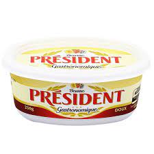 BEURRIER BEURRE DOUX 250G PRESIDENT