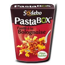 BOX FUSILLI BOLOGNAISE 300G SODEBO