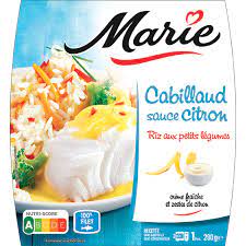 BQ.CABILLAUD SAUCE CITRON 290G MARIE FRAIS