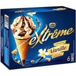 Glaces, fruits et pâtisseries glacées