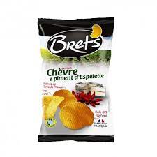 CHIPS CHEVRE & PIMENTS D'ESPELETTE 125G BRETS