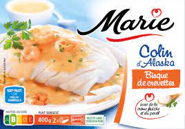 COLIN SAUCE CREVETTES 400 MARIE SURGELE