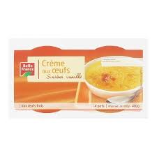 CREME AUX OEUFS VANILLE 4X100 BELLE FRANCE