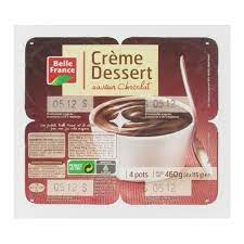 CREME DESSERT AU CHOCOLAT 4X115 BELLE FRANCE
