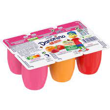DANONINO FRUITS 50 G X 6 FRAISE FRAMBOISE ABRICOT