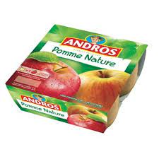 DESSERT POMMES NATURE 4 X 100 G ANDROS