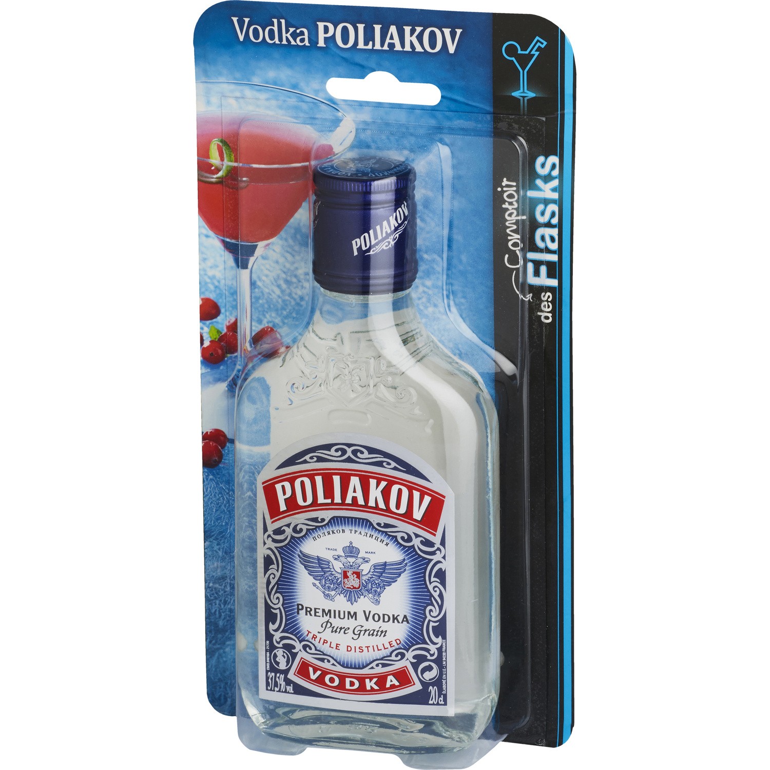 FLASK 20CL BLISTER VODKA POLIAKOV 37.5°