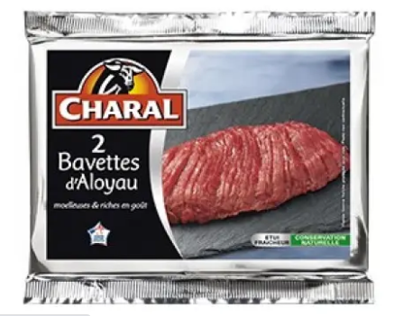 HEBDOPACK 2 BAVETTES 140G D'ALOYAU CHARAL CART.4 H
