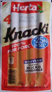 KNACKI 4 ORIGINAL TENEUR EN SEL REDUITE HERTA