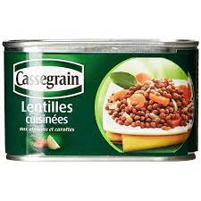 LENTILLES CUISINEES CASSEGRAIN