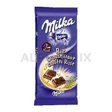LOT 2 TAB.100G MILKA RIZ