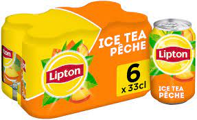 LOT 6 BOITES 33CL ICE TEA PECHE