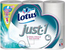 LOT 6 RLX PAPIER TOILETTE JUST.1 LOTUS