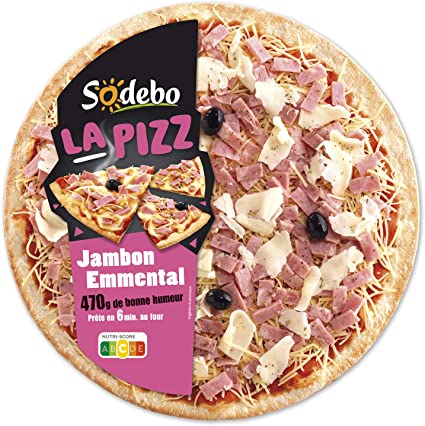PIZZA JAMBON EMMENTAL 470 SODEBO