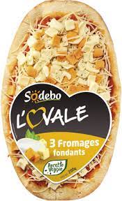 PIZZA L'OVALE 3 FROMAGES 200G SODEBO