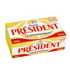 PLAQUET.250G BEURRE DOUX GASTRONOMIQUE PRESIDENT