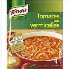 POTAGE TOMATE VERMICELLE DESHYDRATE 4 ASS.KNORR