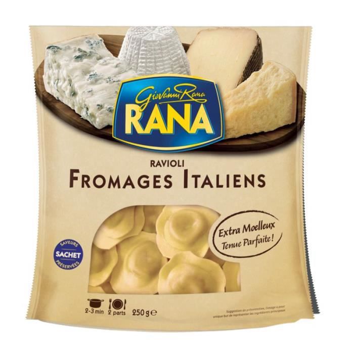 RAVIOLI FROMAGES ITALIENS 250G RANA FRAIS