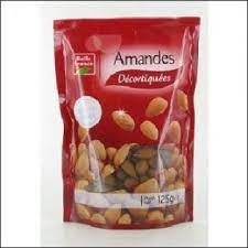 SACH.AMANDES DECORTIQUEES SANS SEL 125G BEL.FRANCE