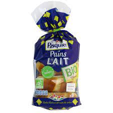 SACHET 8 PAINS AU LAIT BIO 28OG PASQUIER