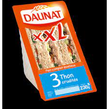 SANDWICH 3.XXL PAIN COMPL THON CRUDITES 230G DAUNAT
