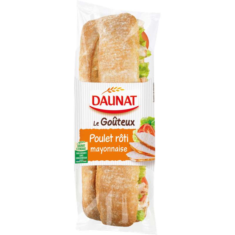 SANDWICH BAGUETTE GOUTEUX JAMB EMM 220G DAUNAT