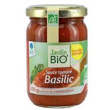 SAUCE TOMATE BASILIC 200G JARDIN BIO