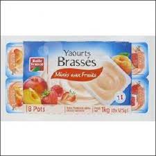 YAOURT BRASSE MIXE PULPE 8X125G BELLE FRANCE