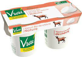 YAOURT LAIT DE CHEVRE NATURE 2 X 125 G VRAI