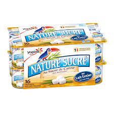 YAOURT NATURE AU SUCRE DE CANNE 16X125G YOPLAIT