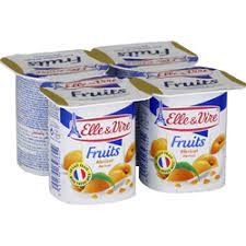 YAOURT UHT ABRICOT 4X125G ELLE & VIRE